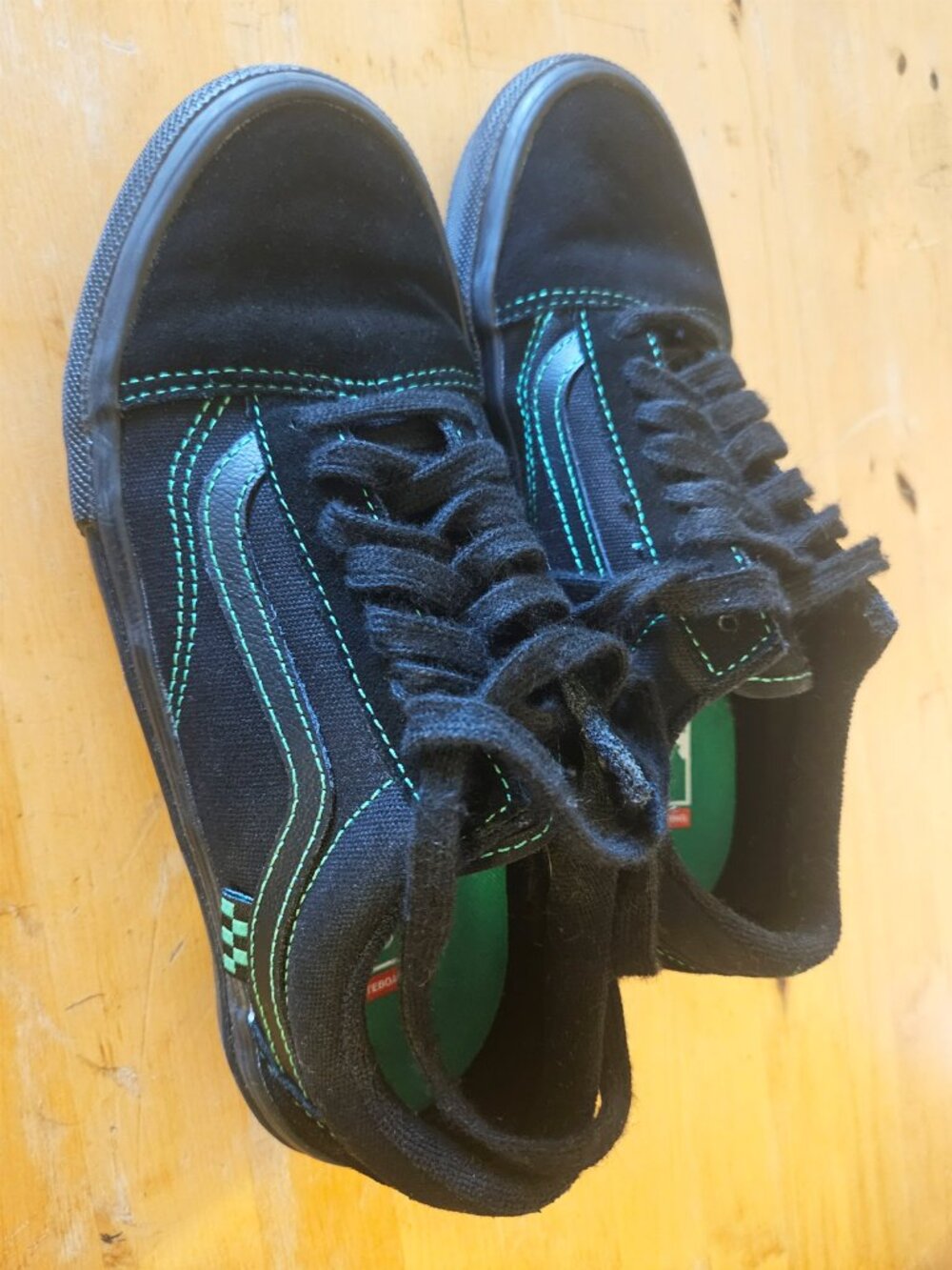 VANS Old Skool Green/Black Skate Sneakers